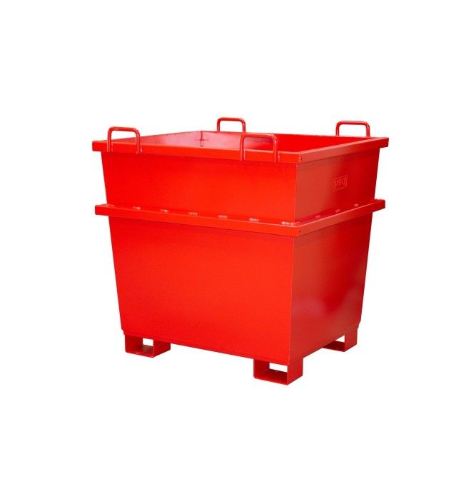 Recipiente Inclinável--Recipiente universal, pintado, fogo vermelho