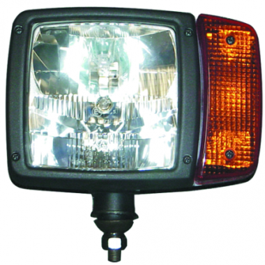 Headlights and Safety Mirrors-- Left halogen frontal light