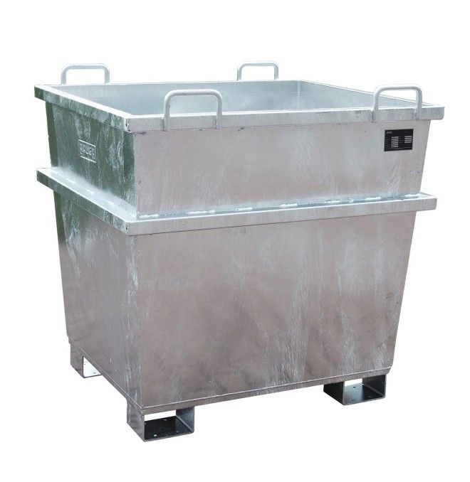 Recipiente Inclinável--Recipiente universal, galvanizado a quente