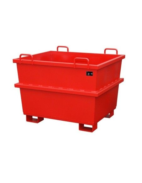 Contenitore Ribaltabile--Contenitore universale, dipinto, fuoco rosso
