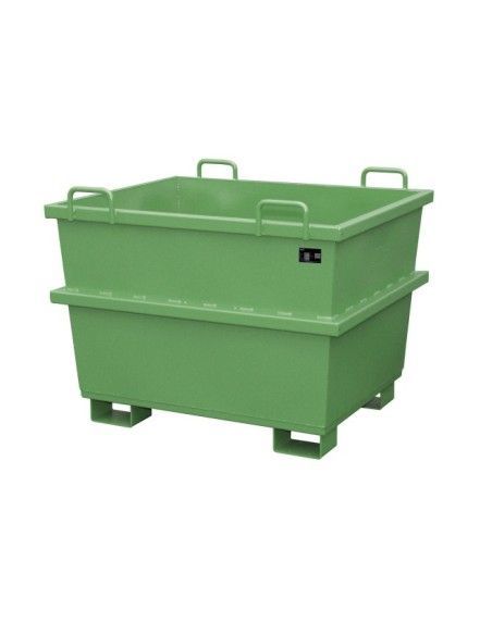 Recipiente Inclinável--Recipiente Universal, pintado, verde Reseda