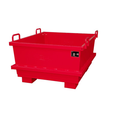 Contenitore Ribaltabile--Contenitore universale, dipinto, fuoco rosso