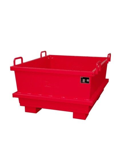 Contenitore Ribaltabile--Contenitore universale, dipinto, fuoco rosso