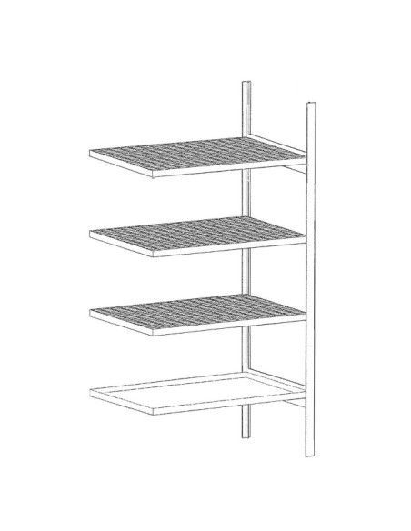 Polyethylene & metal buckets --Shelving for small cans with sinks, galvanized