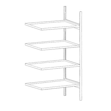 --Shelving for small cans with sinks, galvanized