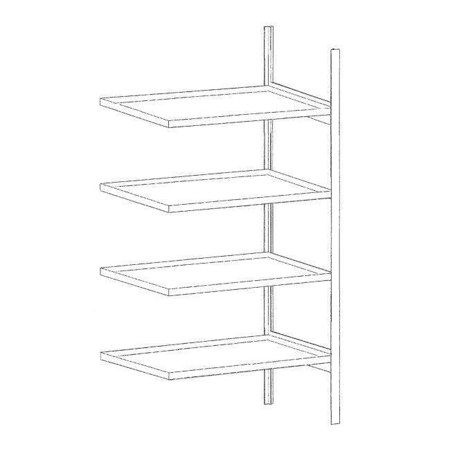 Estantería para latas pequeñas con sumideros, galvanizada