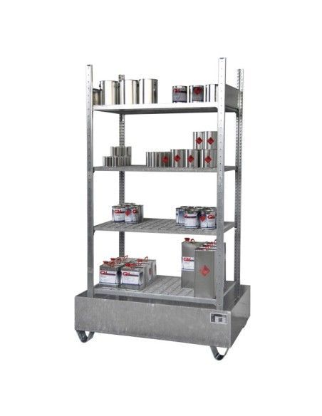 --Prateleira para pequenas latas com pias, galvanizado
