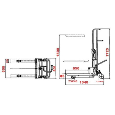 Manuelle Stapler--Manueller Stapler 400kg bis 1500mm 2