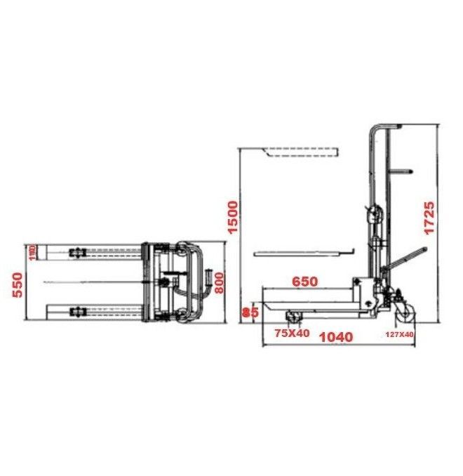 Manuelle Stapler--Manueller Stapler 400kg bis 1500mm