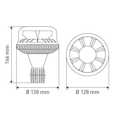 Faróis e Espelhos de Segurança- Farol giratório LED de montagem em poste 2