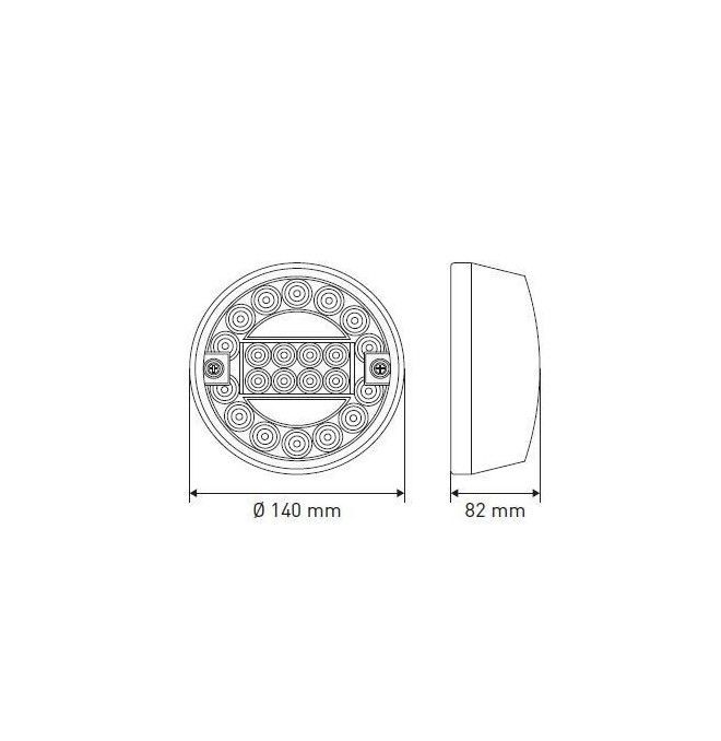 Headlights and Safety Mirrors-Led red rear spinner