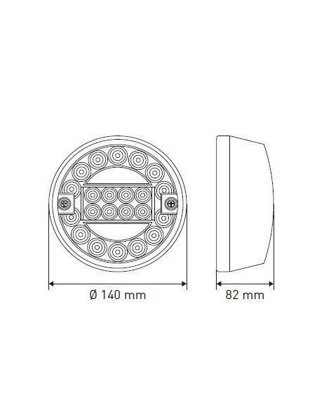 Faróis e Espelhos de Segurança-Led spinner traseiro vermelho