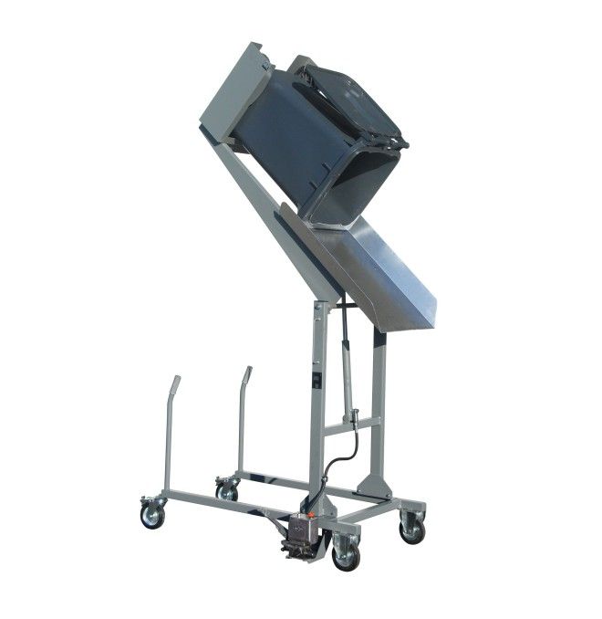Special Attachments--Back for containers with wheels, painted, gray mouse