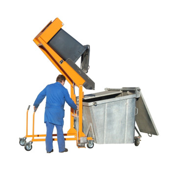 Special Attachments--Back for containers with wheels, painted, Orange yellow