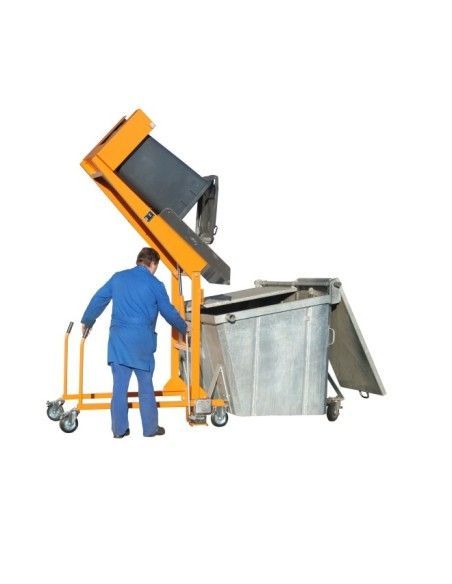 Outils Spéciaux--Retour pour les conteneurs avec roues, peint, Orange jaune