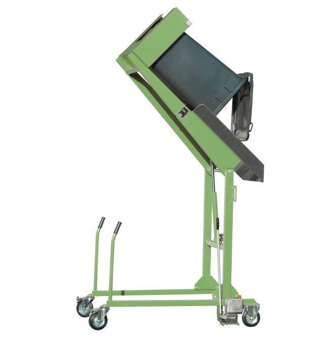 Implementos Especiais--Back para recipientes com rodas, pintado, verde
