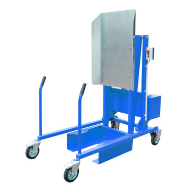 Special Attachments--Back for containers with wheels, painted, light blue