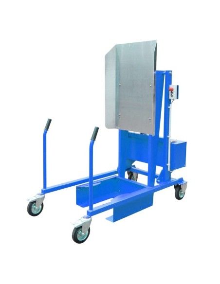 Special Attachments--Back for containers with wheels, painted, light blue