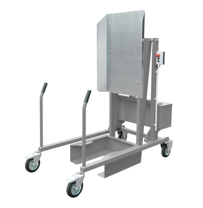 Outils Spéciaux-- Station basculante pour récipients à ordures, peinte, souris grise