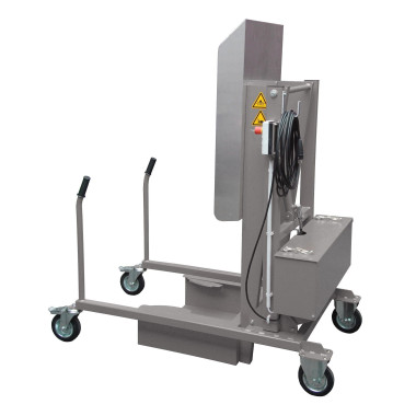 Special Attachments--Back for containers with wheels, painted, gray mouse