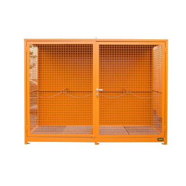 Conteneurs Pour Matières Dangereuses--Conteneur pour pompes à gaz (sol de creech), peintes, jaune orangé