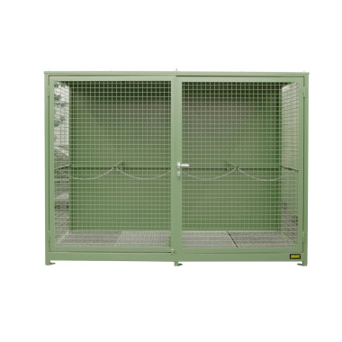 Conteneurs Pour Matières Dangereuses--Conteneur bouteilles de gaz (grids), peintes, vertes