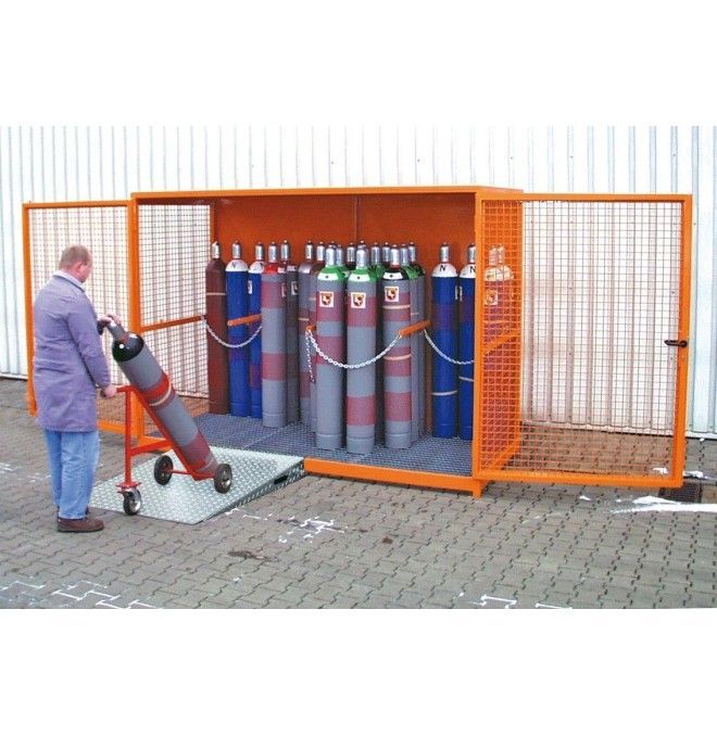 Behälter Für Gefährliche Stoffe--Container für gaspumpen (sparagusplatte), lackiert, gelbe...