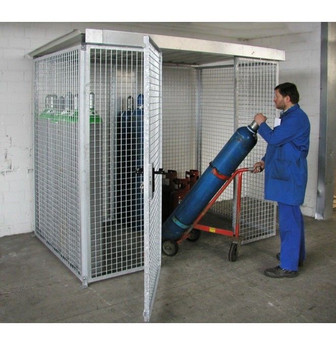 Armoires pour matières dangereuses--Conteneur pour pompes à gaz, galvanisé chaud