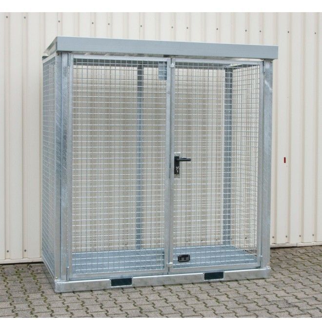 Armoires pour matières dangereuses--Conteneur pour bouteilles de gaz, galvanisé chaud