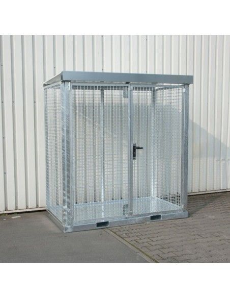 Contenedor para bombonas de gas, galvanizado en caliente