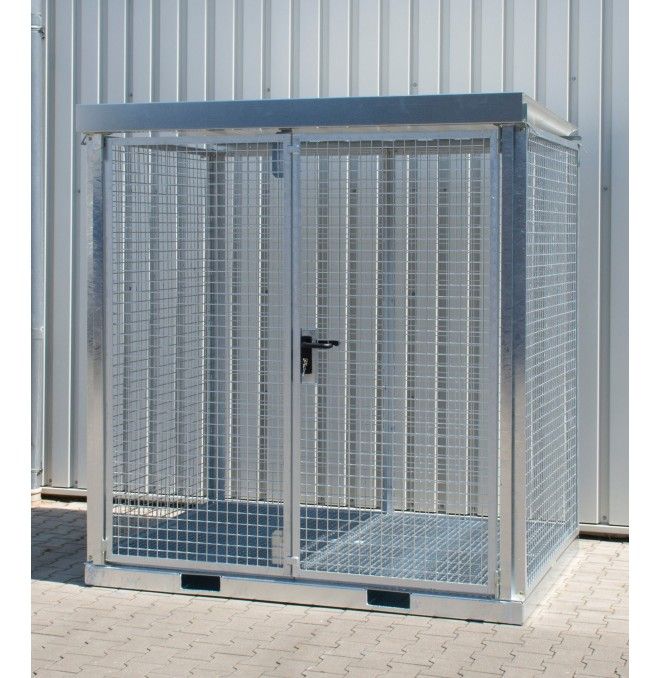 Hazardous material cabinets--Container for gas bottles, hot galvanized