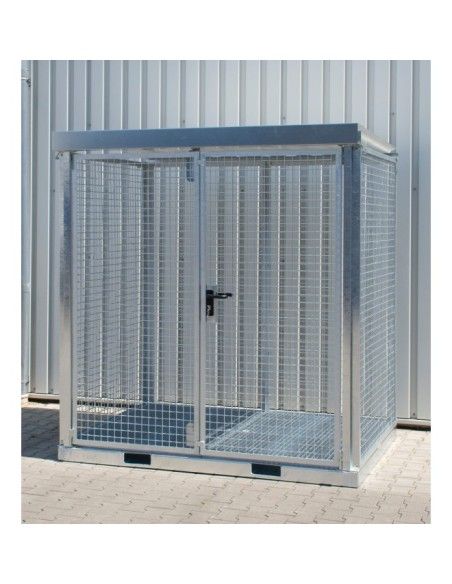 Hazardous material cabinets--Container for gas bottles, hot galvanized
