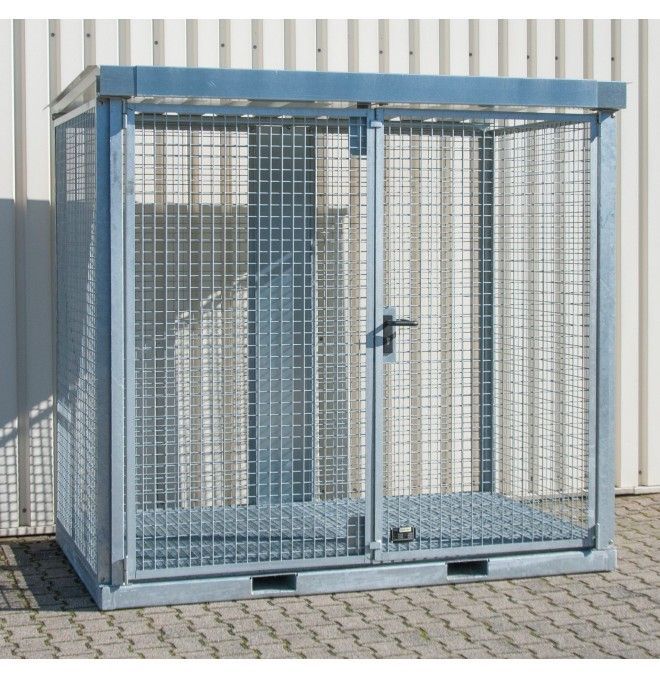 Armoires pour matières dangereuses--Conteneur pour pompes à gaz, galvanisé chaud