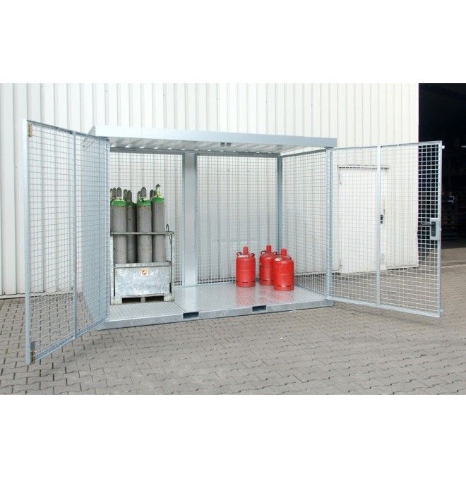 Hazardous material cabinets--Container for gas pumps, hot galvanized