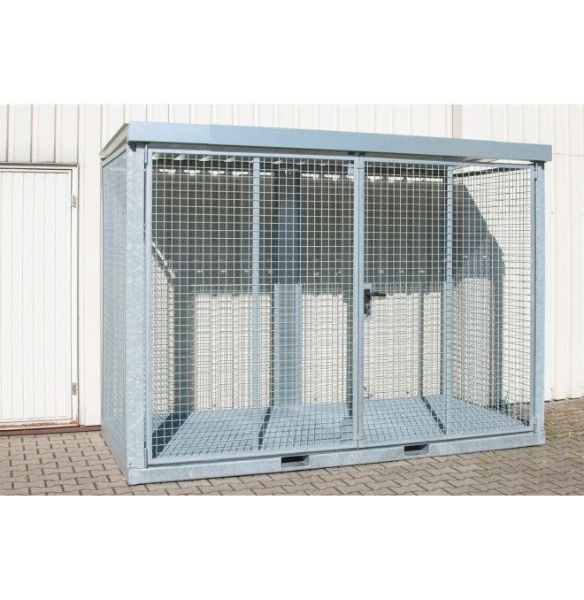 Hazardous material cabinets--Container for gas bottles, hot galvanized