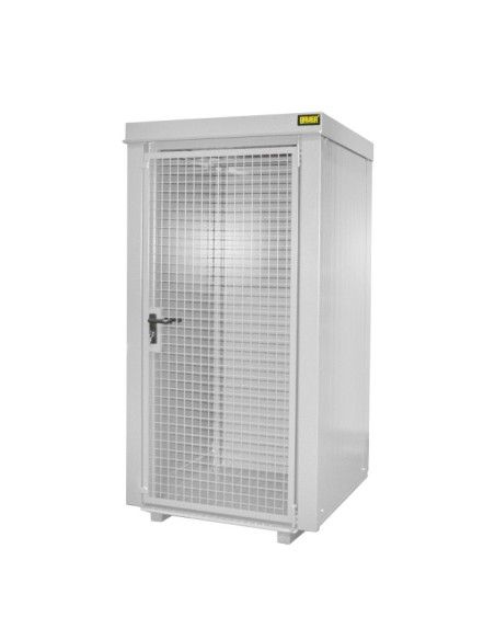 Armoires pour matières dangereuses--Conteneur pour pompes à gaz, peint, blanc gris