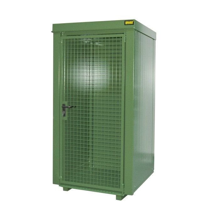 Gefahrstoffschränke--Container für Gaspumpen, lackiert, grün Reseda