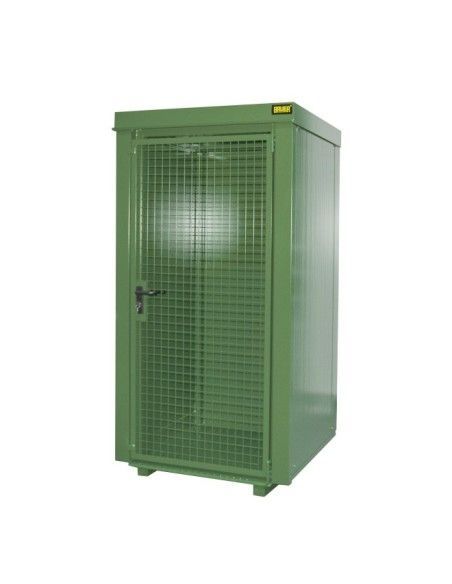 Contenedor para bombonas de gas, pintado, verde Reseda