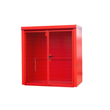 Hazardous material cabinets--Container for gas pumps, painted, red fire
