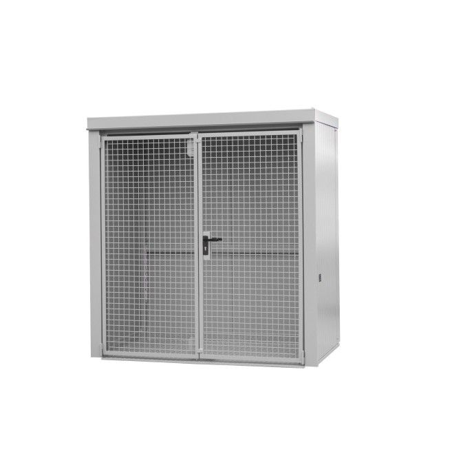 Contenedor para bombonas de gas, pintado, gris ratón