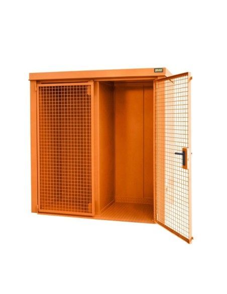 Gefahrstoffschränke--Container für gaspumpen, lackiert, Orange gelb