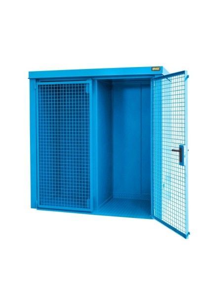 Hazardous material cabinets--Container for gas pumps, painted, Light blue