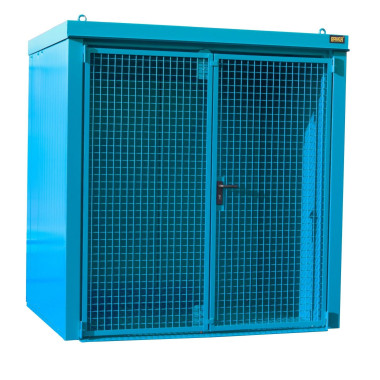 Hazardous material cabinets--Container for gas pumps, painted, Light blue