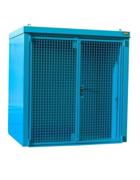 Hazardous material cabinets--Container for gas pumps, painted, Light blue