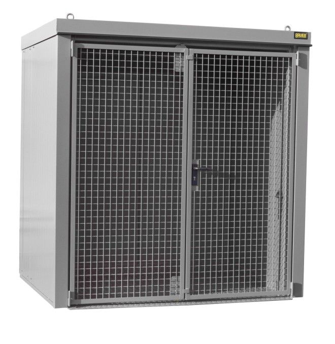Hazardous material cabinets--Container for gas pumps, painted, gray mouse