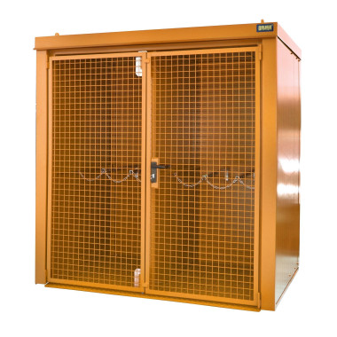 Armadi per materiali pericolosi--Contenitore per pompe a gas, verniciate, Arancione giallo