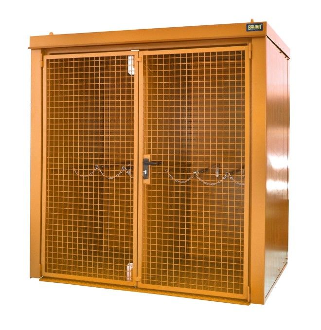 Armadi per materiali pericolosi--Contenitore per pompe a gas, verniciate, Arancione giallo