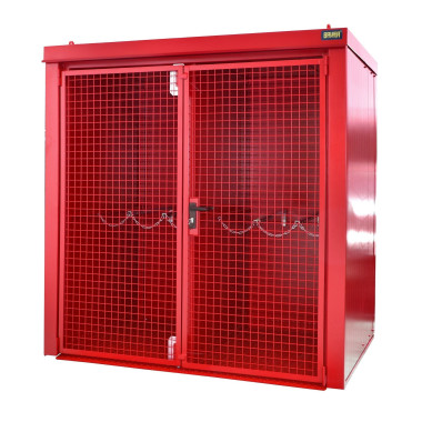 Contenedor para bombonas de gas, pintado, Rojo fuego