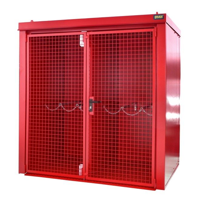 Gefahrstoffschränke--Container für Gaspumpen, lackiert, Rotes Feuer