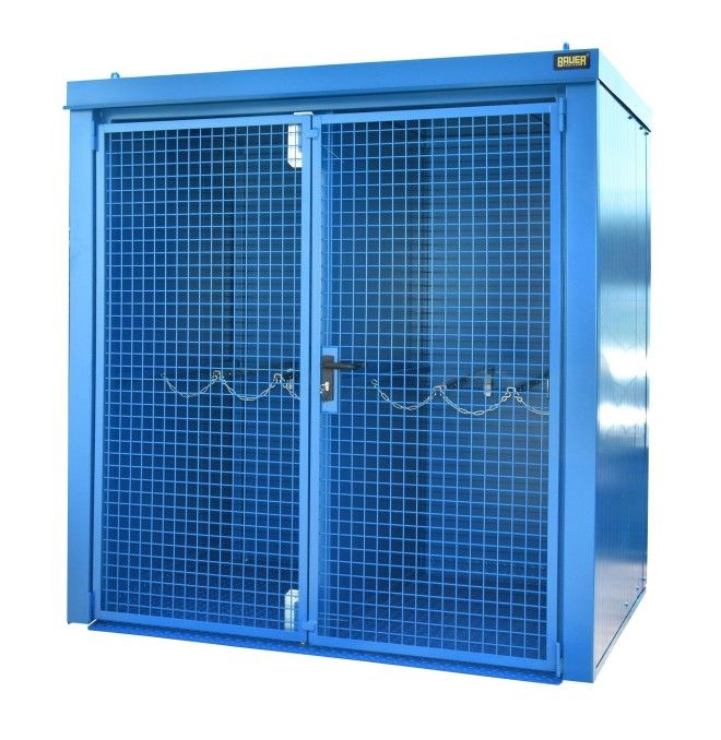 Armoires pour matières dangereuses--Conteneur pour pompes à gaz, peint, Bleu clair